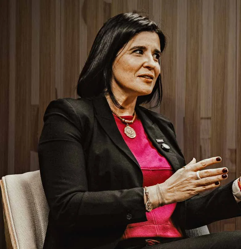 Nanci Walter durante entrevista à Revista Em Evidência.