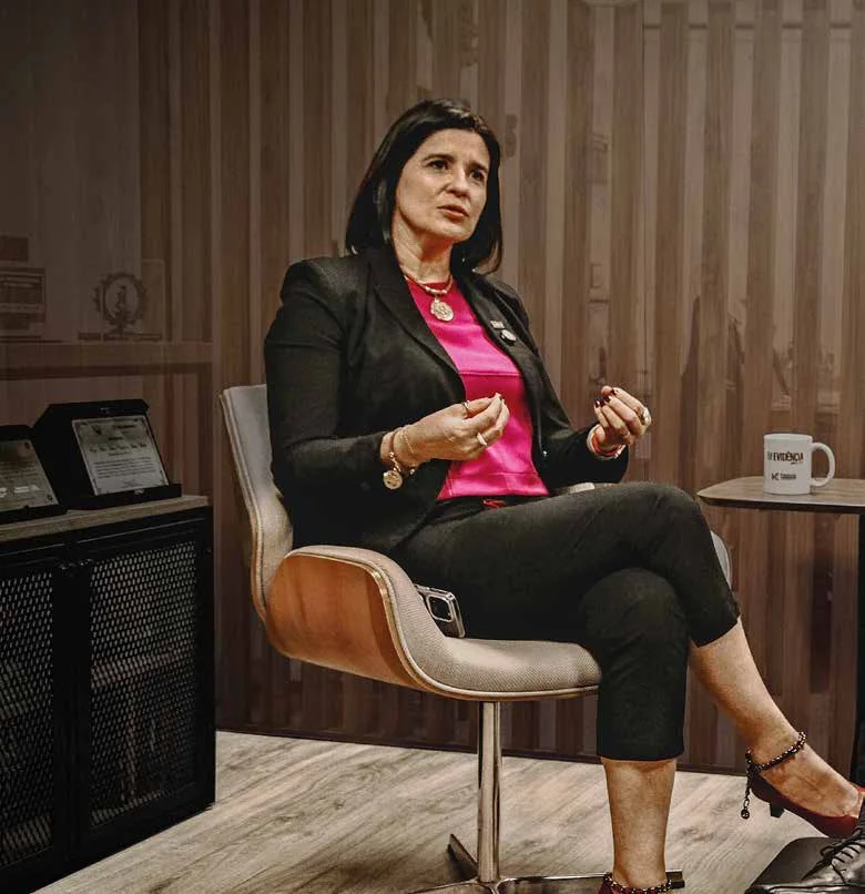 Nanci Walter durante entrevista